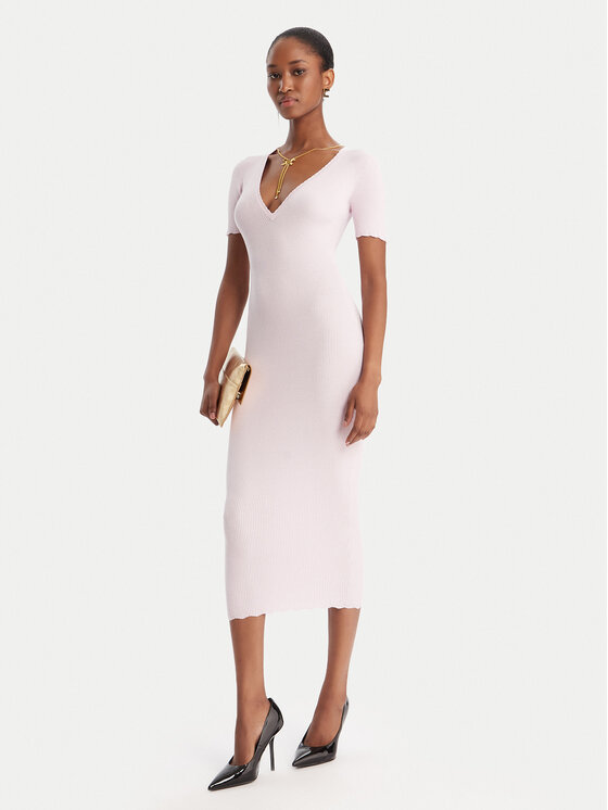 Elisabetta Franchi Elisabetta Franchi Rochie tricotată AM-53S-51E2 Roz Slim Fit