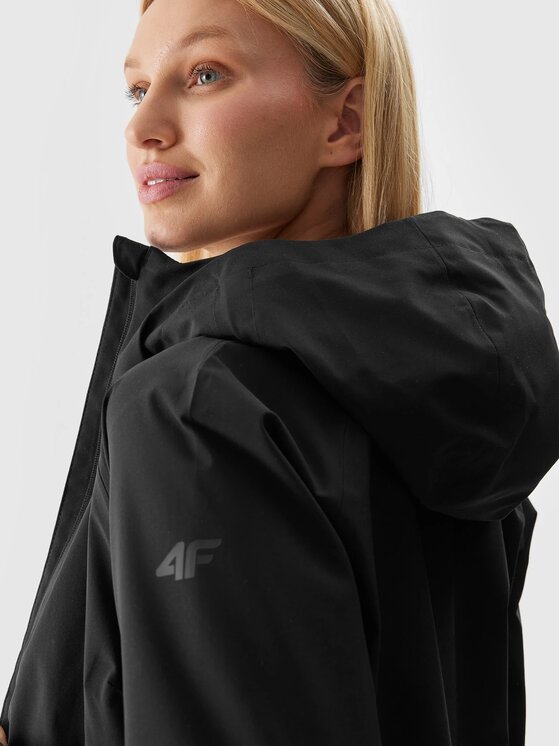 4F 4F Prechodná bunda 4FWSS24TTJAF428-20S Čierna Regular Fit