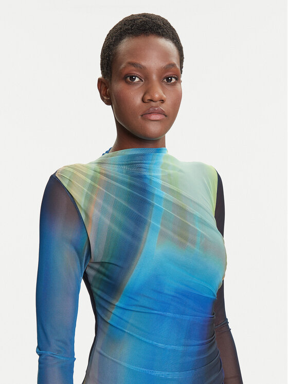 Desigual Desigual Každodenné šaty Shira 25WWVK43 Modrá Slim Fit