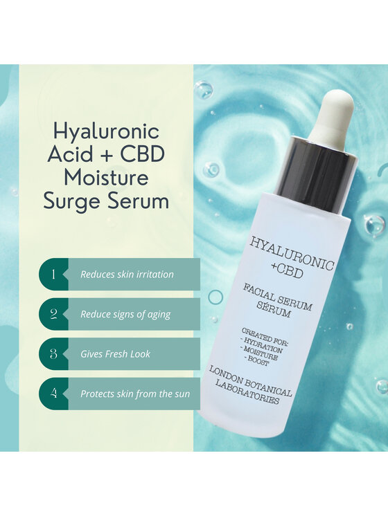 London Botanical Laboratories London Botanical Laboratories Kwas Hialuronowy + CBD Serum Nawilżające Serum