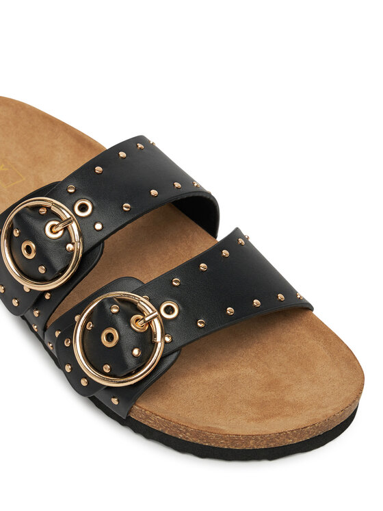 ONLY Shoes ONLY Shoes Papucs Onlmaxi-15 Pu Studs Buckle 15341190 Fekete
