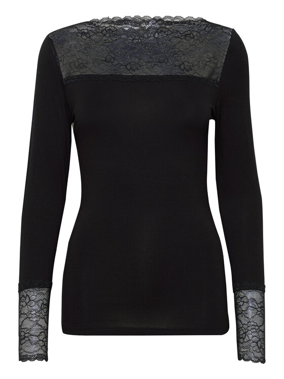 ICHI ICHI Blusa 20120401 Nero Slim Fit