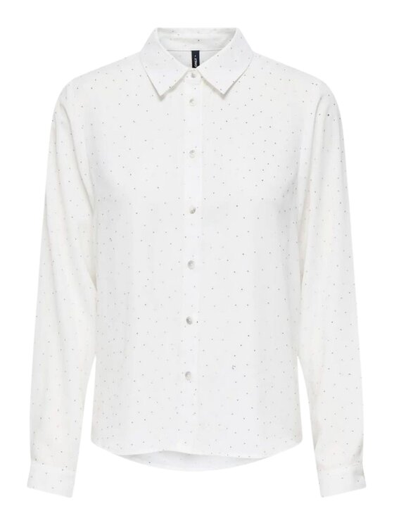 ONLY ONLY Camicia Onlzeke ls studio skirt Bianco Regular Fit