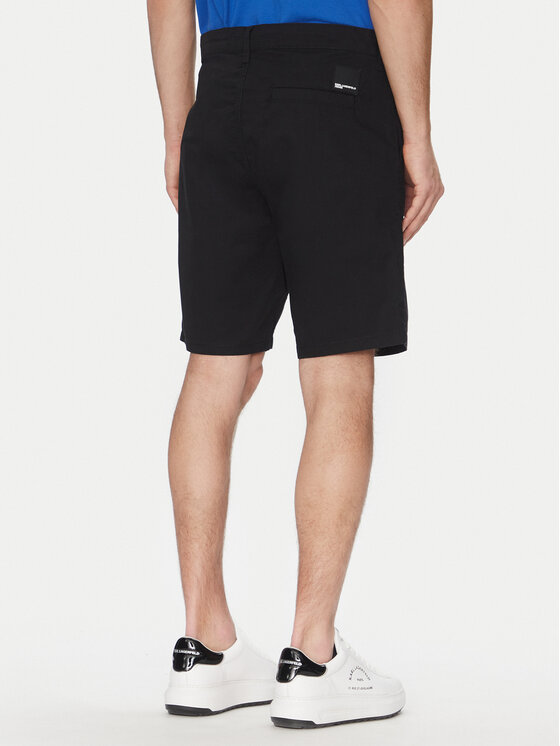 Karl Lagerfeld Jeans Karl Lagerfeld Jeans Σορτς υφασμάτινο A2M10121 Μαύρο Relaxed Fit