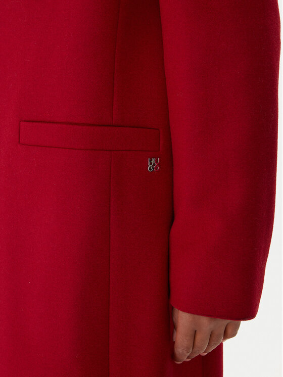 HUGO HUGO Вовняне пальто Mojeni 50547691 Червоний Relaxed Fit