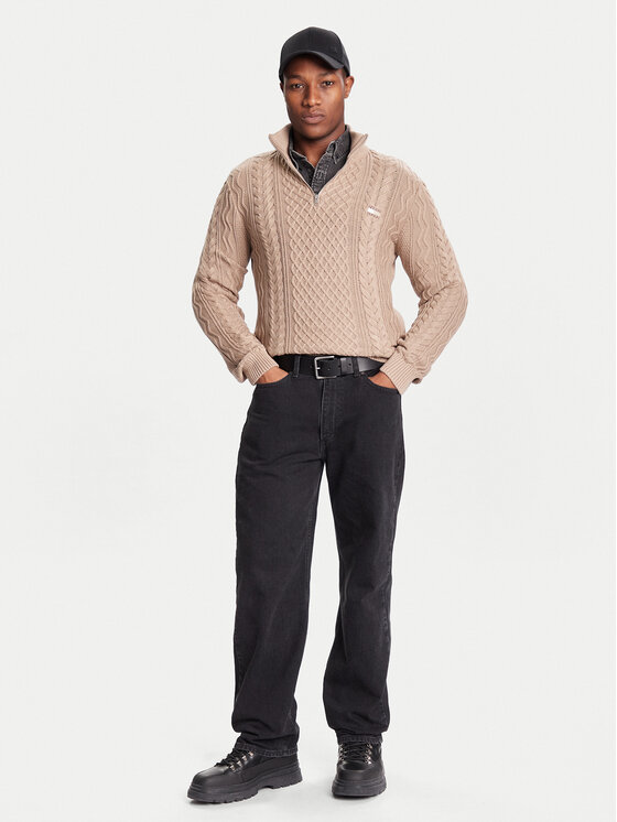 Tommy Jeans Tommy Jeans Пуловер DM0DM22103 Кафяв Regular Fit
