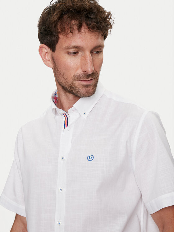 Bugatti Bugatti Camicia 9450 58334A Bianco Modern Fit