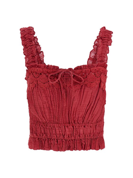 Guess Guess Top 175139 Czerwony Classic Fit