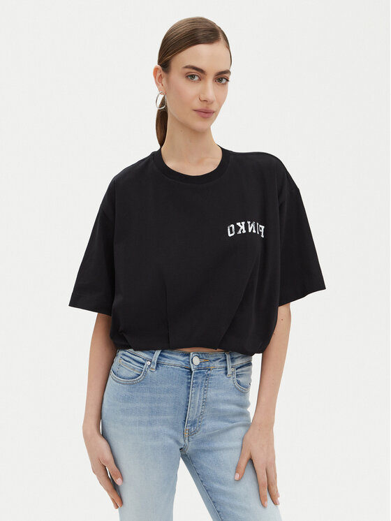 PINKO T-Shirt Torrone 104257 Μαύρο Regular Fit