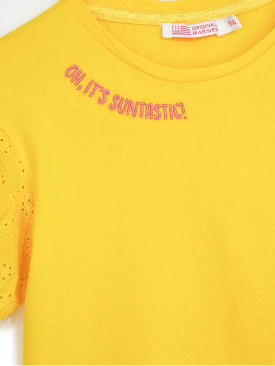 Original Marines Original Marines Marškinėliai DFP3191CF Geltona Regular Fit