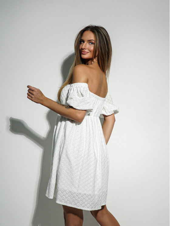LilaLou LilaLou Letné šaty Merida Biela Regular Fit