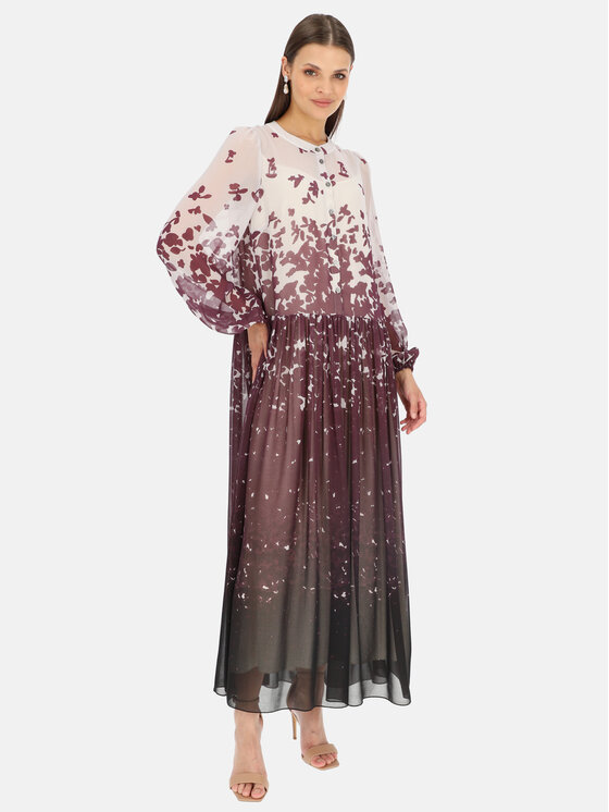 Potis & Verso Potis & Verso Sukienka elegancka Bertina Fioletowy Relaxed Fit