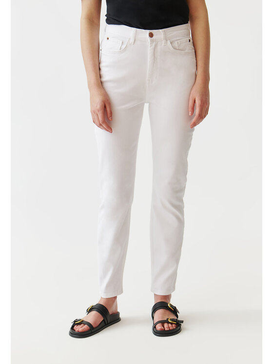 TATUUM TATUUM Spodnie materiałowe ROMIKI 1 Biały Skinny Fit