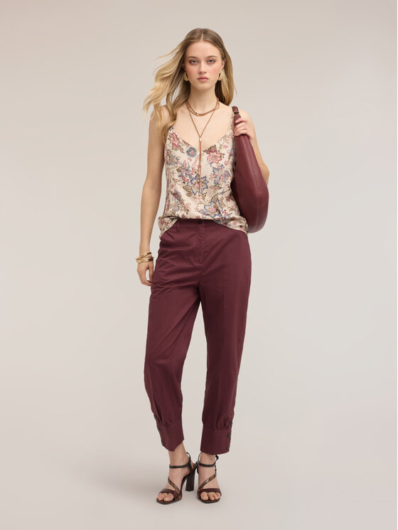Motivi Motivi Spodnie materiałowe P00VQ004580N029 Fioletowy Regular Fit