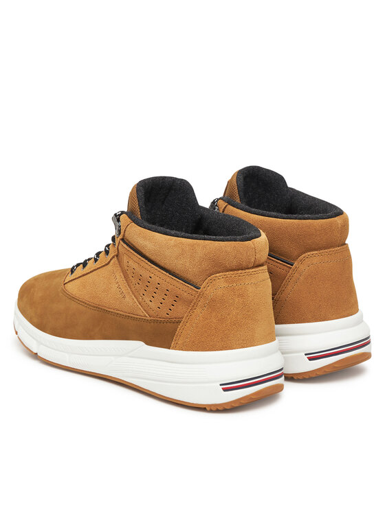 Tommy Hilfiger Tommy Hilfiger Gležnjarji Hilfiger W Nbk Sde Hybrid Boot FM0FM05609 Rjava