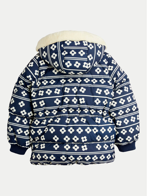 MINI RODINI Mini Rodini Kurtka puchowa Flowers 2471011660 Granatowy Regular Fit