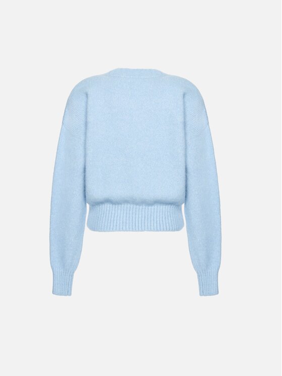 La Mania La Mania Sweter THEIA Niebieski jasny Basic Fit