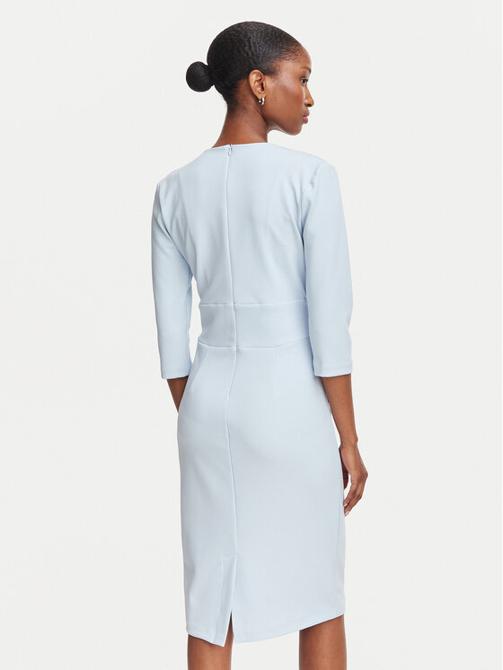 Rinascimento Rinascimento Rochie cocktail CFC0131070003 Albastru deschis Slim Fit