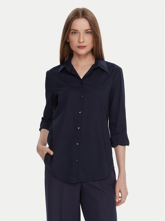 United Colors Of Benetton United Colors Of Benetton Риза 5WPQDQ0AX Тъмносин Regular Fit