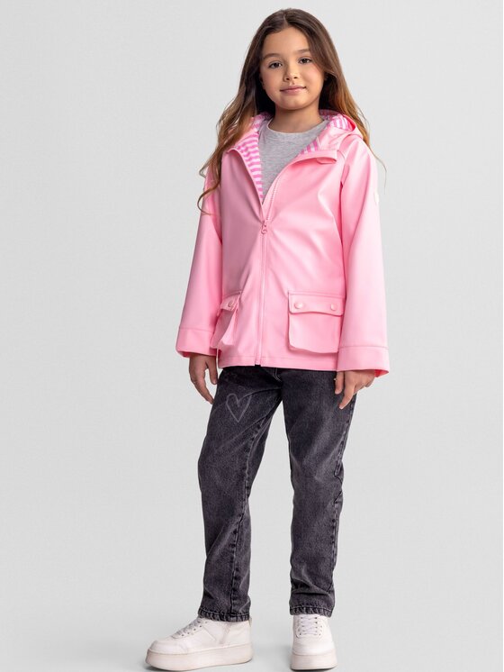 minoti minoti Kurtka przeciwdeszczowa 30COAT106 Różowy Regular Fit