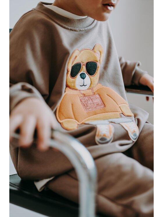 Bejbi Story Bejbi Story Bluza Bluza oversize Barry Teddy Brązowy Oversize