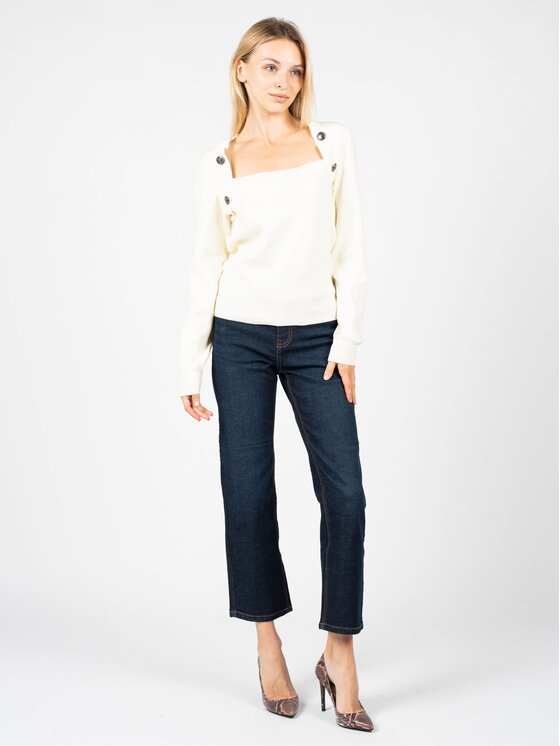 Silvian Heach Silvian Heach Sweter PGA22297MA Écru Slim Fit