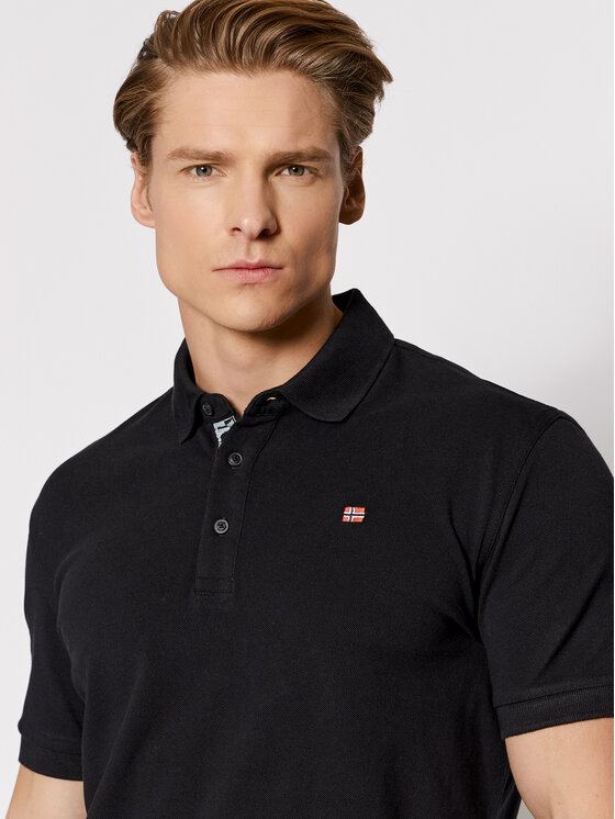 Napapijri Napapijri Polo majica Eolanos 3 NP0A4GB3 Črna Regular Fit