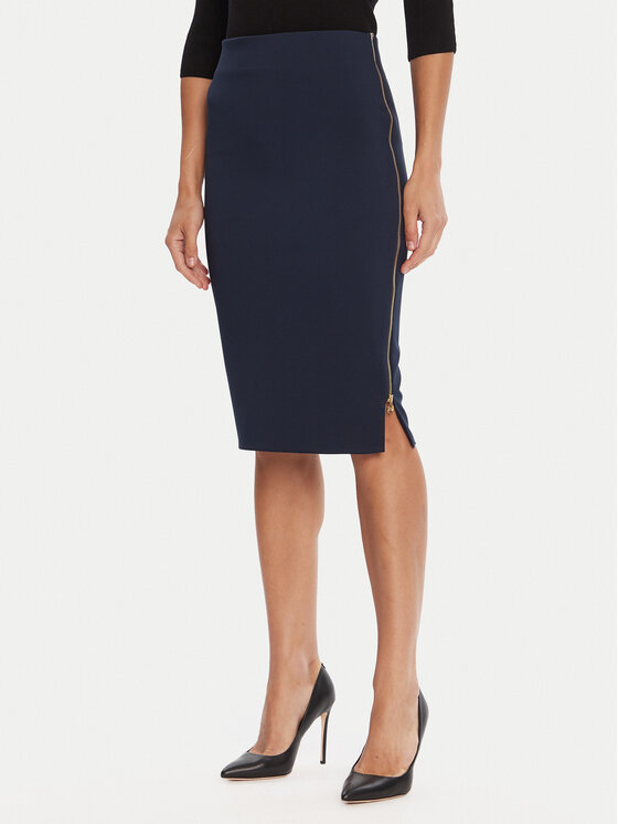 Rinascimento Spódnica ołówkowa CFC0125230003 Granatowy Slim Fit