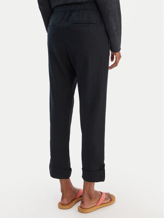 Roxy Roxy Pantaloni di tessuto On The Seashore ERJNP03294 Nero Regular Fit