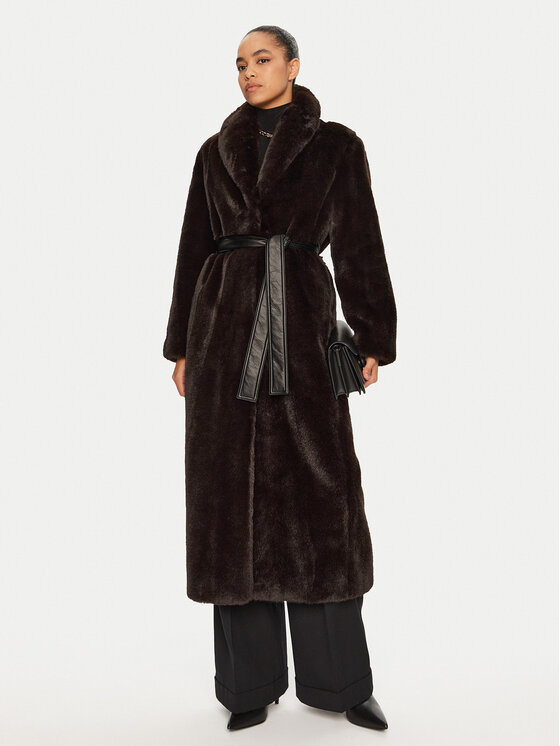PINKO PINKO Kožušina COMORE 103824 A1ZM M28 Hnedá Regular Fit