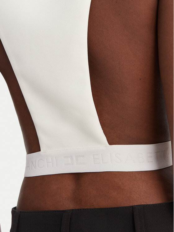 Elisabetta Franchi Elisabetta Franchi Telovnik GL-003-61E2-V290 Bela Regular Fit