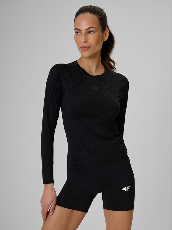 4F 4F Koszulka techniczna ACTIVE BY NATURE Czarny Slim Fit