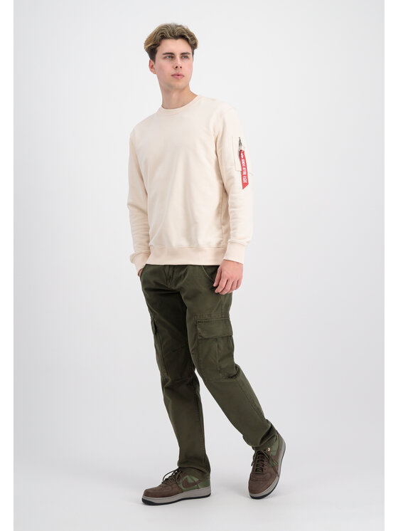 Alpha Industries Alpha Industries Bluza USN Blood Chit Sweatshirt Beżowy Regular Fit