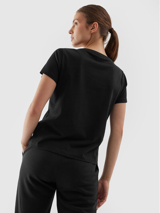 4F 4F Футболка 4FAW23TTSHF0908 Чорний Regular Fit