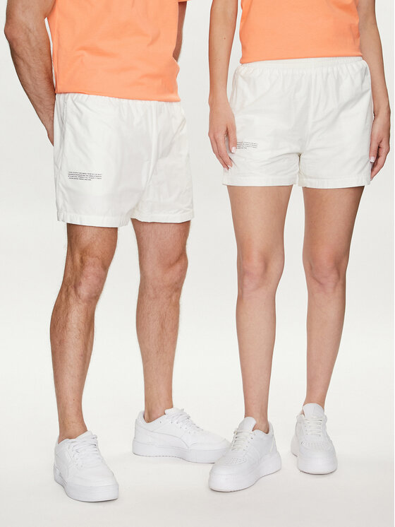Pangaia Pangaia Pantaloncini sportivi Enhanced Degradation Bianco Loose Fit