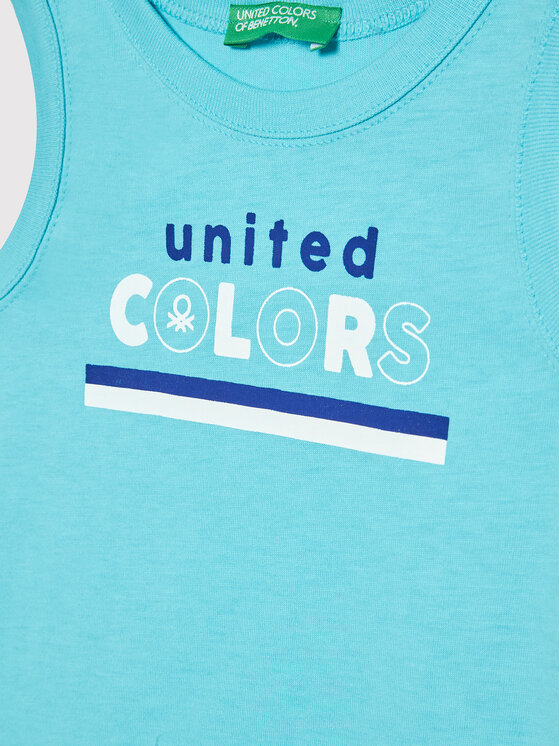 United Colors Of Benetton United Colors Of Benetton Top 3I1XGH002 Niebieski Regular Fit