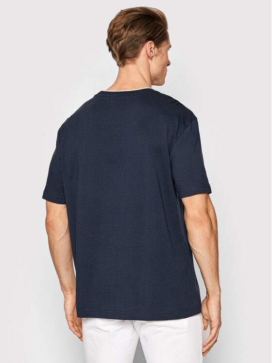 T-shirt Center Logo K10K107845 Blu scuro Regular