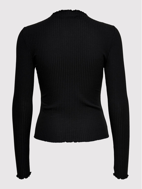 ONLY ONLY Bluzka Emma 15180040 Czarny Slim Fit