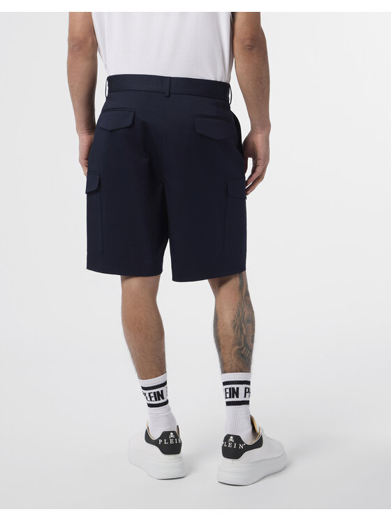 PHILIPP PLEIN PHILIPP PLEIN Szorty materiałowe 29928 Granatowy Regular Fit