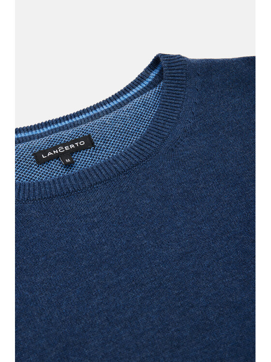 Lancerto Lancerto Sweter Morey SW073223000019 Granatowy Regular Fit