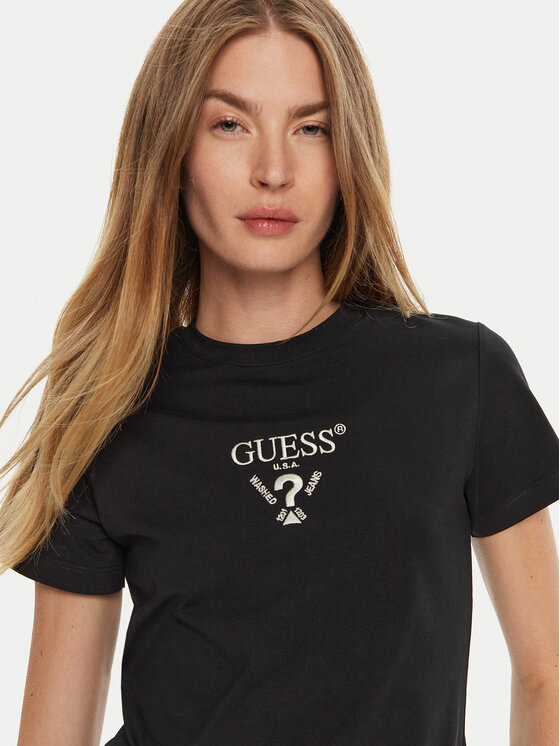 Guess Guess T-Shirt Colette V4YI21 KCDH1 Schwarz Regular Fit