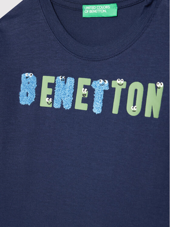 United Colors Of Benetton United Colors Of Benetton Bluzka 3ATNC15F2 Granatowy Regular Fit
