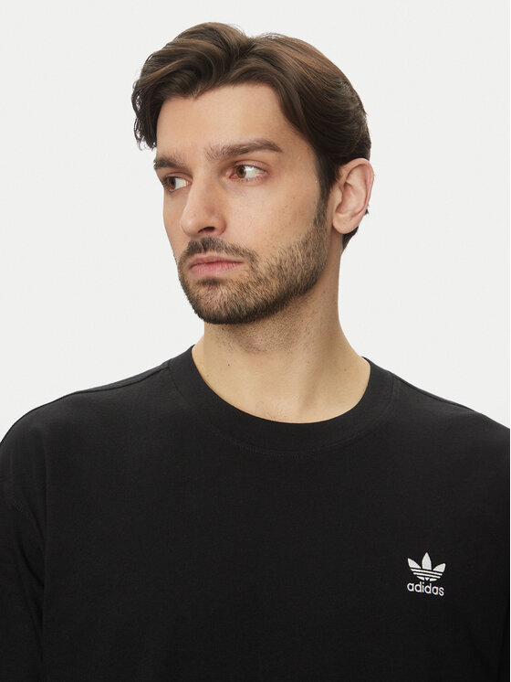 adidas adidas T-Shirt Trefoil Essentials JD0349 Czarny Oversize