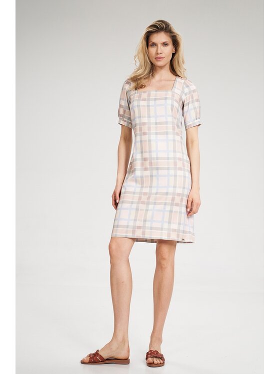FIGL FIGL Sukienka M704 Écru Regular Fit