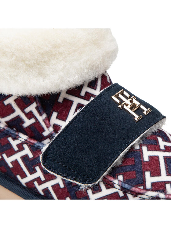 Tommy Hilfiger Tommy Hilfiger Kapcie Monogram FW0FW06717 Granatowy