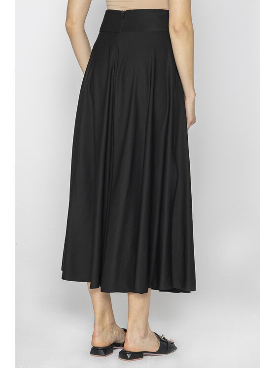 Deni Cler Milano Deni Cler Milano Spódnica midi W-DC-7012-E2-S4-90-1 Czarny A-Line Fit