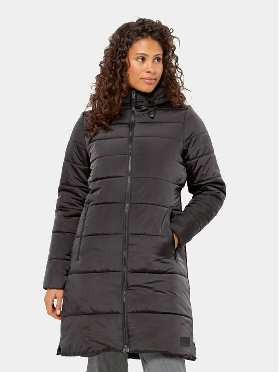 Jack Wolfskin Zimné bundy Eisbach Coat 1206981 Čierna Regular Fit