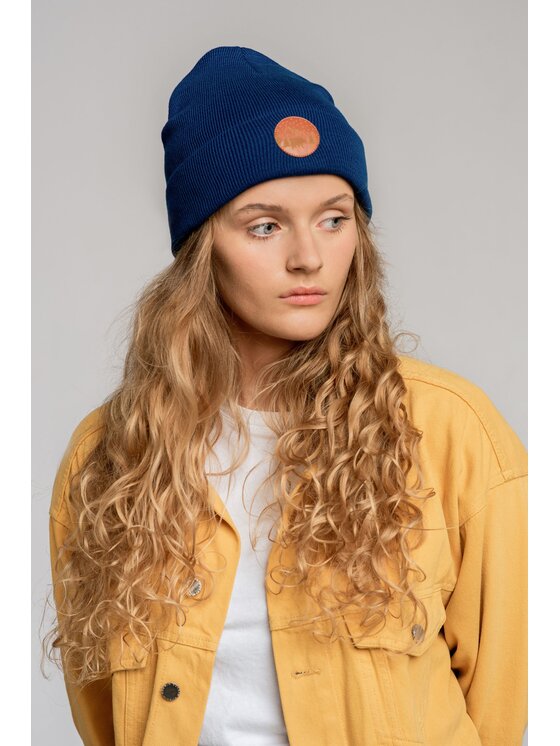 Kabak Kabak Czapka klasyczna beanie Granatowy