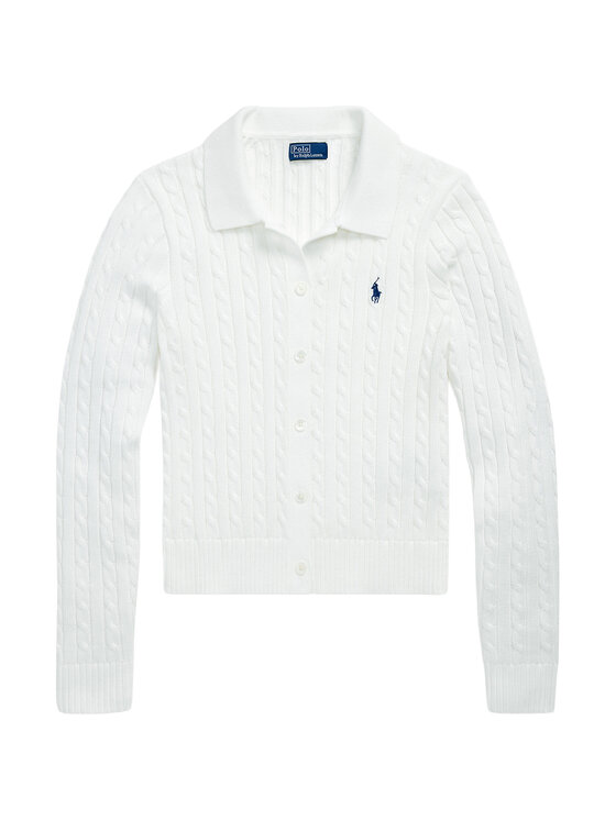 Polo Ralph Lauren Polo Ralph Lauren Kardigán 211971881001 Fehér Slim Fit