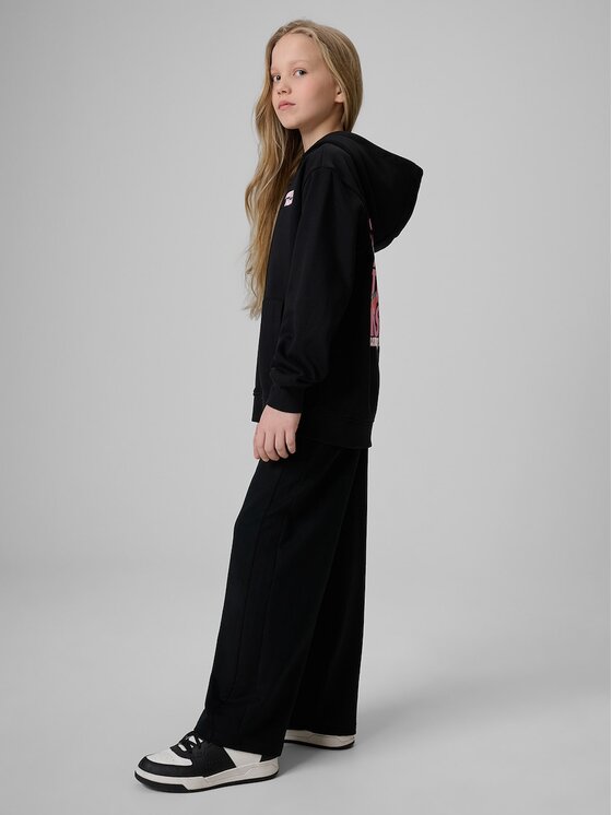 4F 4F Pantaloni da tuta 4FJRSS26TTROF1918-20S Nero Regular Fit